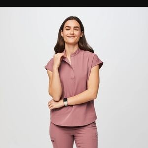 Mauve Rafaela- Oversized Scrub Top